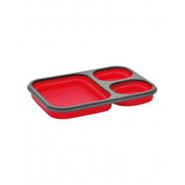 THREE COMPARTMENTS FOLDABLE SILICONE DINNER SET (313519)